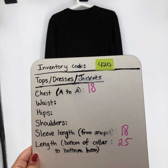 BNWT Frank Lyman Design Black/Gold Sequined Coffee/Wine Long Sleeve T-shirt S - Picture 14 of 15